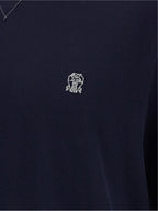 Brunello Cucinelli Blue Cotton T-Shirt
