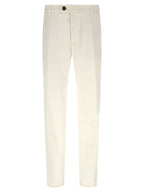 White Cotton Casual Pants