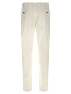 White Cotton Casual Pants