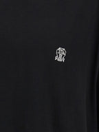 Brunello Cucinelli Black Cotton T-Shirt