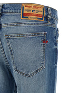 Diesel Blue Cotton Straight-Leg Jeans