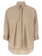 Brunello Cucinelli Beige Cotton Blouse