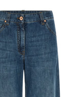 Brunello Cucinelli Blue Cotton Relaxed Fit Jeans