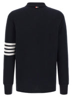 Thom Browne Blue Cotton Polo Shirt