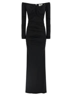 Black Viscose Long Dress