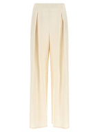 Max Mara White Silk Casual Pants