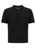 Dsquared² Black Wool Polo Shirt