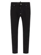 Dsquared² Black Cotton Straight-Leg Jeans