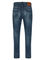 Dsquared² Blue Cotton Straight-Leg Jeans