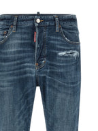 Dsquared² Blue Cotton Straight-Leg Jeans