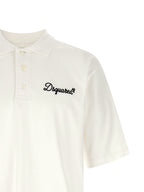 Dsquared² White Cotton Polo Shirt