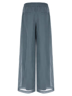 Brunello Cucinelli Blue Cotton Casual Pants