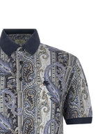 Etro Blue Cotton Polo Shirt