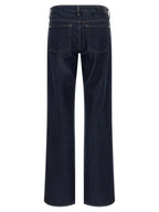 7 For All Mankind Blue Cotton Straight-Leg Jeans