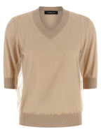 Fabiana Filippi Beige Virgin Wool Cardigan