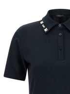 Fabiana Filippi Blue Cotton Polo Shirt
