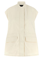 Fabiana Filippi Beige Cotton Sleeveless Jacket