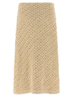 Fabiana Filippi Gold Cotton Midi Skirt