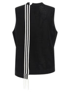 Black Rayon Sleeveless Jacket