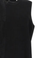 Black Rayon Sleeveless Jacket