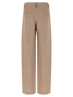 Brunello Cucinelli Multicolor Linen Flared Pants