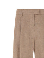 Brunello Cucinelli Multicolor Linen Flared Pants