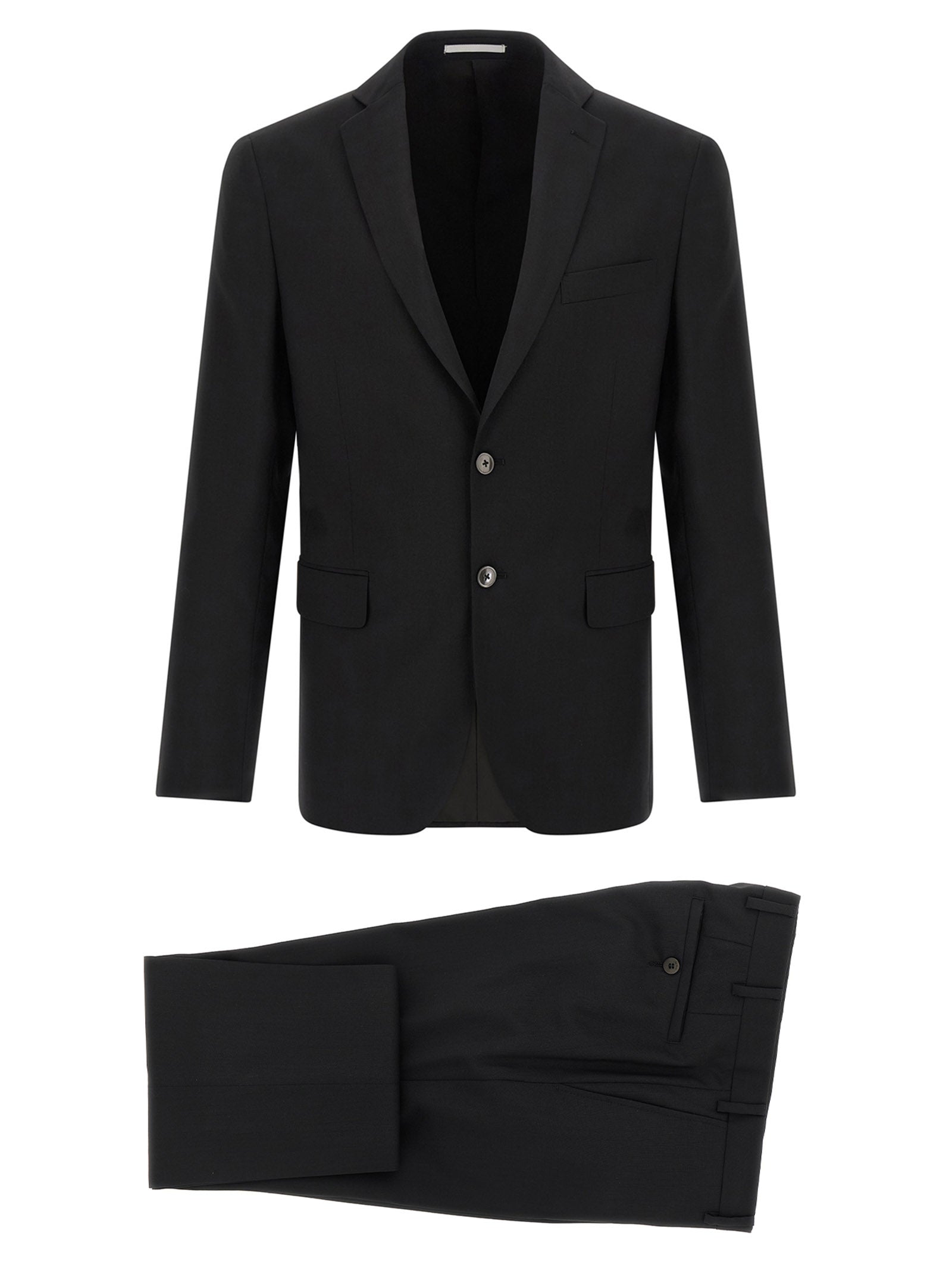 Black Wool Two-Piece Suit