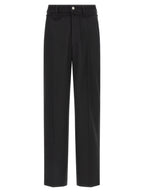 MM6 Maison Margiela Black Polyester Casual Pants