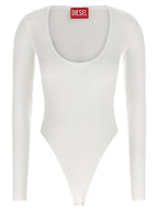 Diesel White Viscose Bodysuit