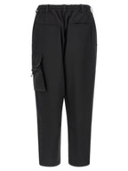 Y-3 Black Polyester Cargo Pants