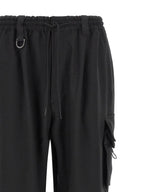 Y-3 Black Polyester Cargo Pants