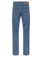 Isabel Marant Blue Cotton Straight-Leg Jeans