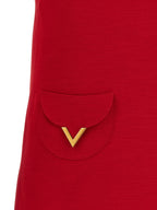 Valentino Garavani Multicolor Virgin Wool Short Dress