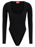 Diesel Black Viscose Bodysuit