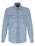 Hugo Boss Blue Cotton Blouse