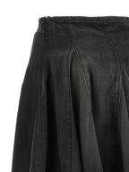 Diesel Black Cotton Long Skirt