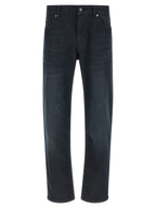 Hugo Boss Blue Cotton Straight-Leg Jeans