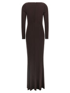 Elisabetta Franchi Brown Viscose Long Dress