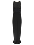Elisabetta Franchi Black Polyester Long Dress