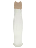 Elisabetta Franchi White Polyester Long Dress