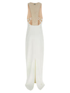 Elisabetta Franchi White Polyester Long Dress