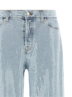 7 For All Mankind Blue Cotton Flared Jeans