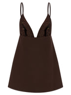 Elisabetta Franchi Brown Polyester Short Dress