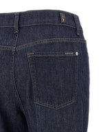 7 For All Mankind Blue Cotton Flared Jeans