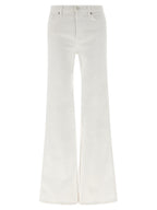 7 For All Mankind White Cotton Flared Jeans