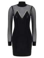 Elisabetta Franchi Black Viscose Short Dress