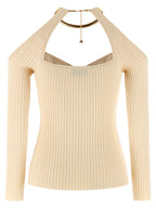 Elisabetta Franchi Beige Viscose Cardigan