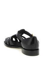 Church's Black Calfskin Flat Sandals