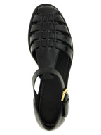 Church's Black Calfskin Flat Sandals