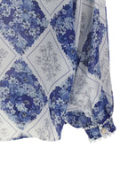 Twinset Blue Stingray Leather / Ray Skin Blouse